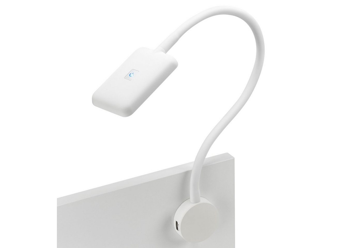 SO-TECH® LED Unterbauleuchte JUNKER Lighting LED Bettleuchte / Leseleuchte FIORE, mit flexiblem Leuchtenarm, 2x USB Anschlüssen und Touchsensor von SO-TECH®