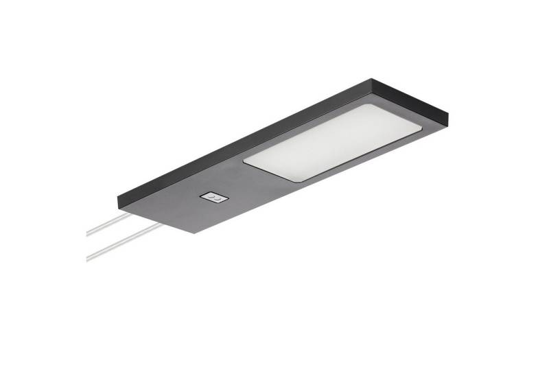 SO-TECH® LED Unterbauleuchte LED Möbelleuchte GIULIA II, stufenlos dimmbar, LED fest integriert, Neutralweiß, 1 Leuchte neutralweiß mit Sensor inkl. 33W Trafo, schwarz von SO-TECH®