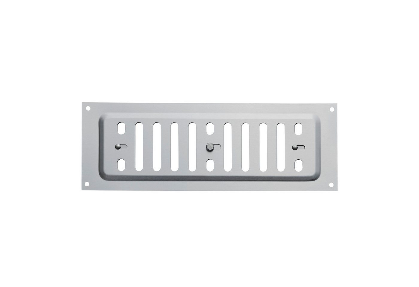 SO-TECH® Lüftungsgitter Belüftungsgitter verschließbar zum Aufschrauben mit Schiebeverschluss (1 St), Edelstahl SS304, 260 x 90 mm, Schlitzlochung oval von SO-TECH®