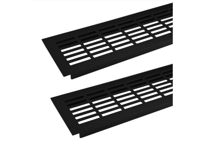 SO-TECH® Lüftungsgitter Lochblech Lochgitter Stegblech (2 St), schwarz, 480 x 81 mm von SO-TECH®