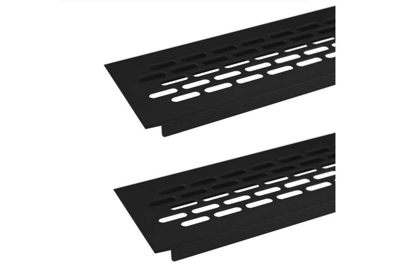 SO-TECH® Lüftungsgitter Lochblech Stegblech, versch. Ausführungen (2 St), 2 Stück schwarz von SO-TECH®