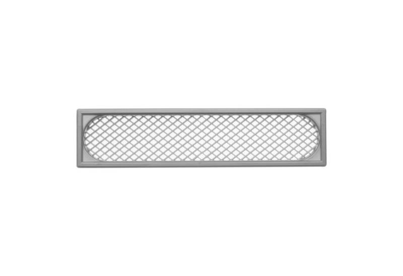 SO-TECH® Lüftungsgitter zum Einlassen mit Abdeckrand Belüftung Innen und Außen (1 St), 172,5 x 41 mm / Einbautiefe: 7 mm - Rautenlochung von SO-TECH®