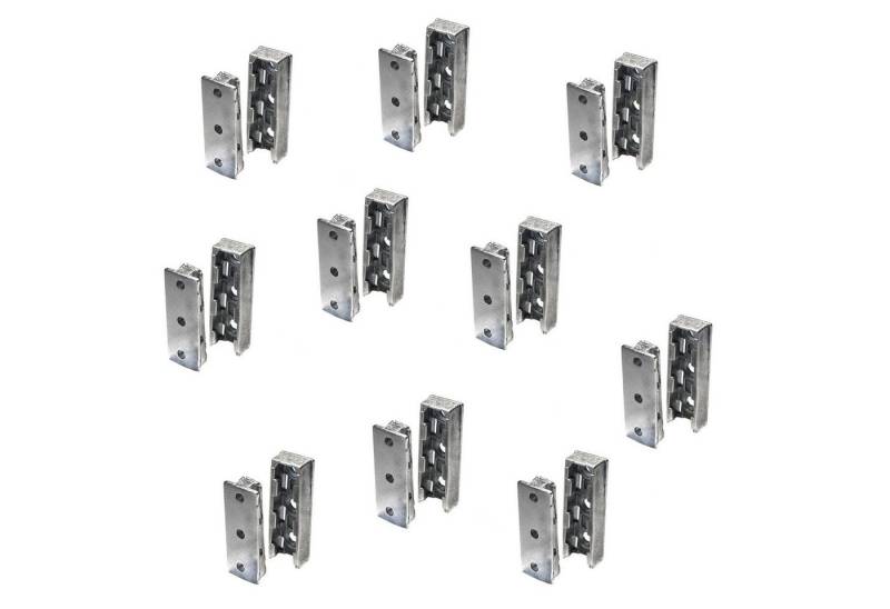 SO-TECH® Möbelbeschlag Möbelverbinder verdeckt Bettverbinder SOLID Korpusverbinder (25 St), 25er Set, aus Metall, Tragkraft bis 250 kg von SO-TECH®