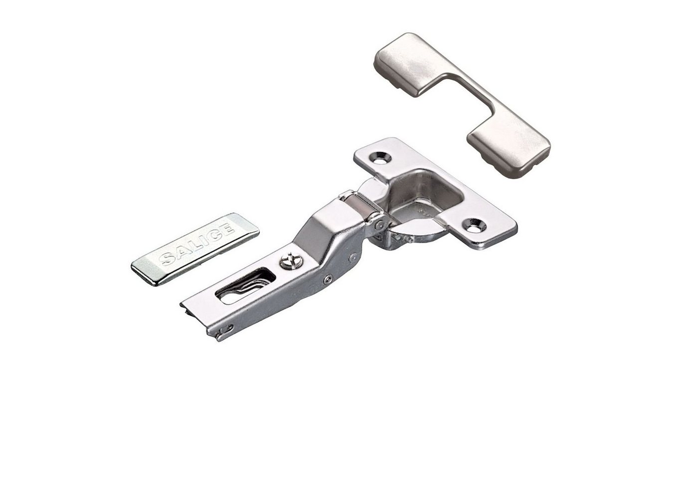 Salice Möbelbeschlag 2 Stück Salice Topfband Serie 200 S200 110° (2 St), Bohrbild T52 Nickel matt MPL Linear H3 Schrankscharnier von Salice