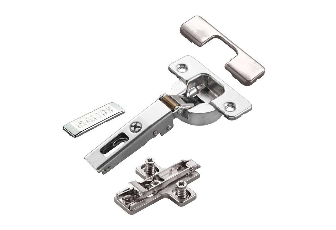 Salice Möbelbeschlag 2 x Salice Topfband S700 110° Bohrbild T45 Nickel matt MPL EXZ H3 (2 St) von Salice
