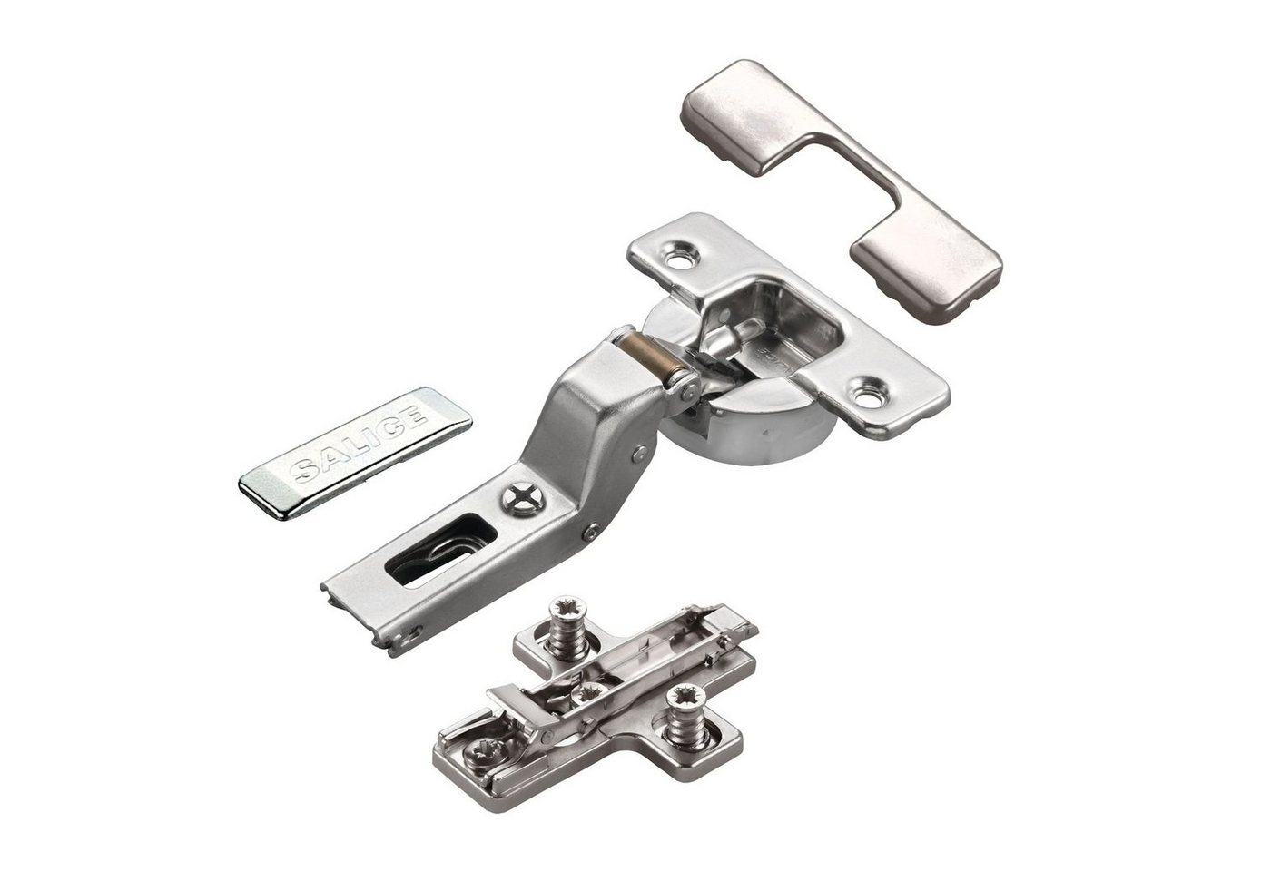 Salice Möbelbeschlag 2 x Salice Topfband S700 110° Bohrbild T45 Nickel matt MPL EXZ H6 (2 St) von Salice