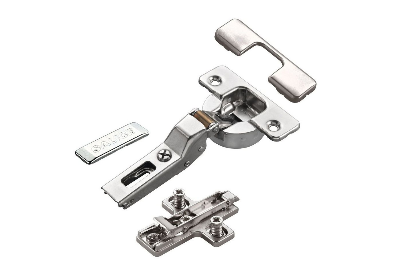 Salice Möbelbeschlag 2 x Salice Topfband S700 110° Bohrbild T45 Nickel matt MPL EXZ H6 (2 St) von Salice