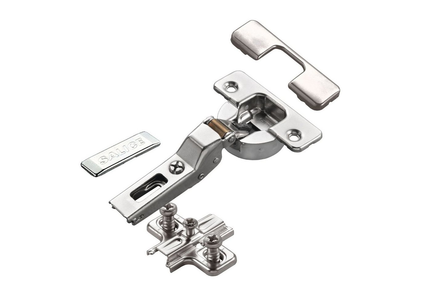 Salice Möbelbeschlag 2 x Salice Topfband S700 110° Bohrbild T45 Nickel matt MPL Langl. H6 (2 St) von Salice