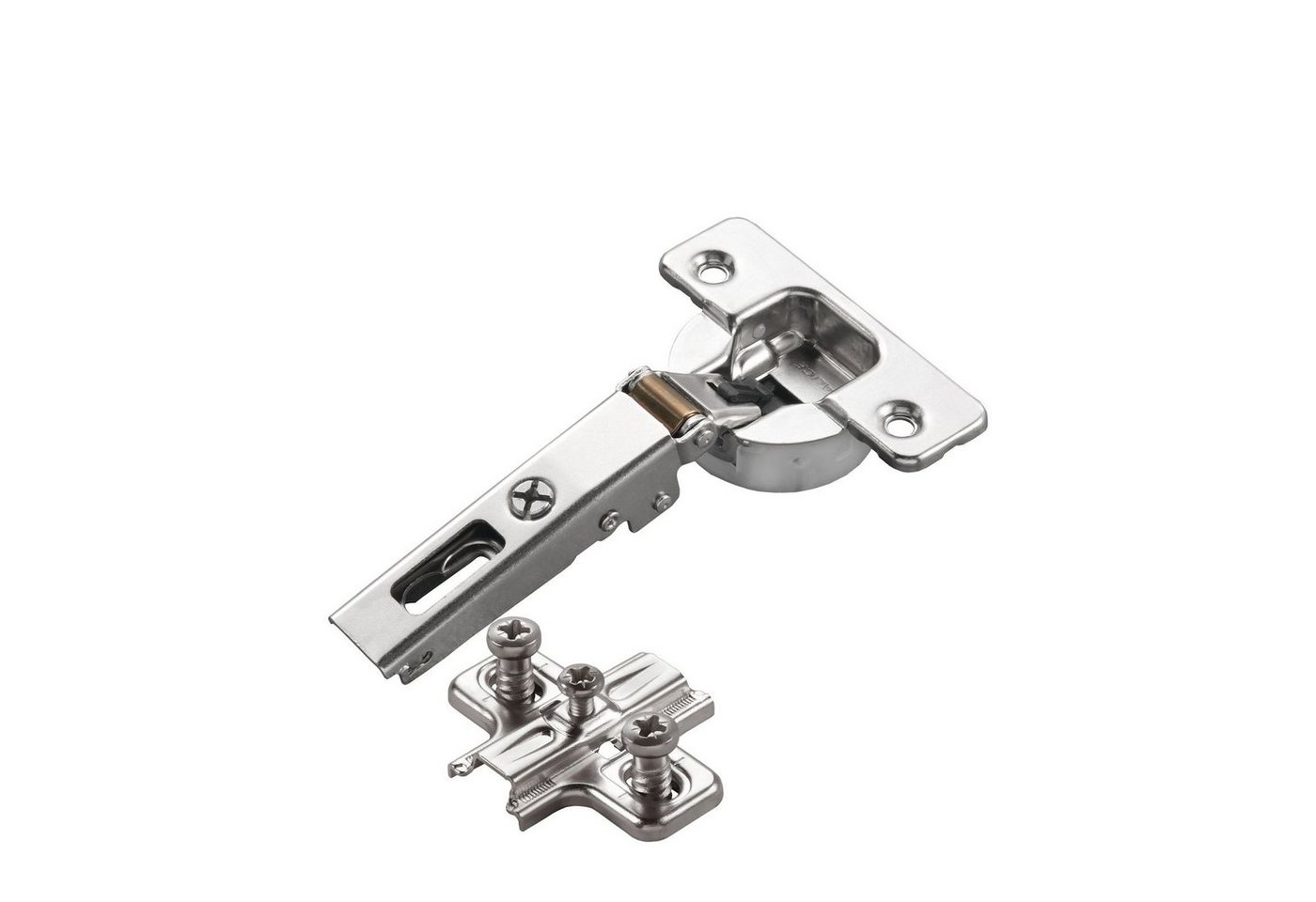 Salice Möbelbeschlag 2 x Salice Topfband S700 110° Bohrbild T52 Nickel matt MPL Langl. H6 (2 St) von Salice