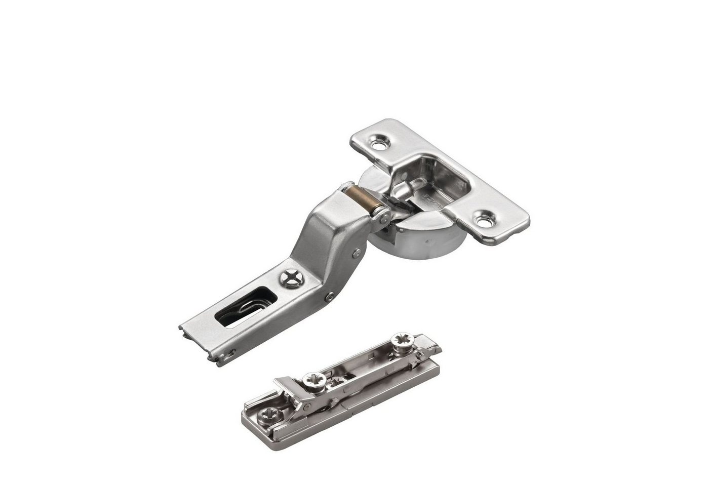 SO-TECH® Möbelbeschlag 2 x Salice Topfband S700 110° Bohrbild T52 Nickel matt MPL Linear H3 (2 St) von SO-TECH®