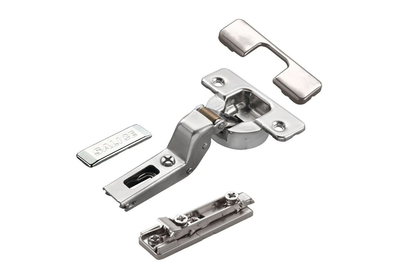 Salice Möbelbeschlag 2 x Salice Topfband S700 110° Bohrbild T52 Nickel matt MPL Linear H3 (2 St) von Salice