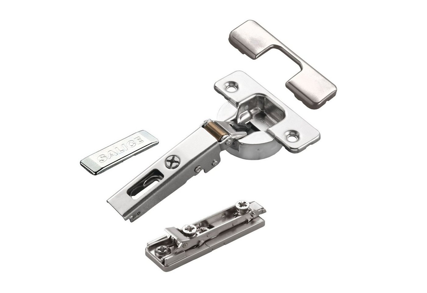 Salice Möbelbeschlag 2 x Salice Topfband S700 110° Bohrbild T52 Nickel matt MPL Linear H6 (2 St) von Salice