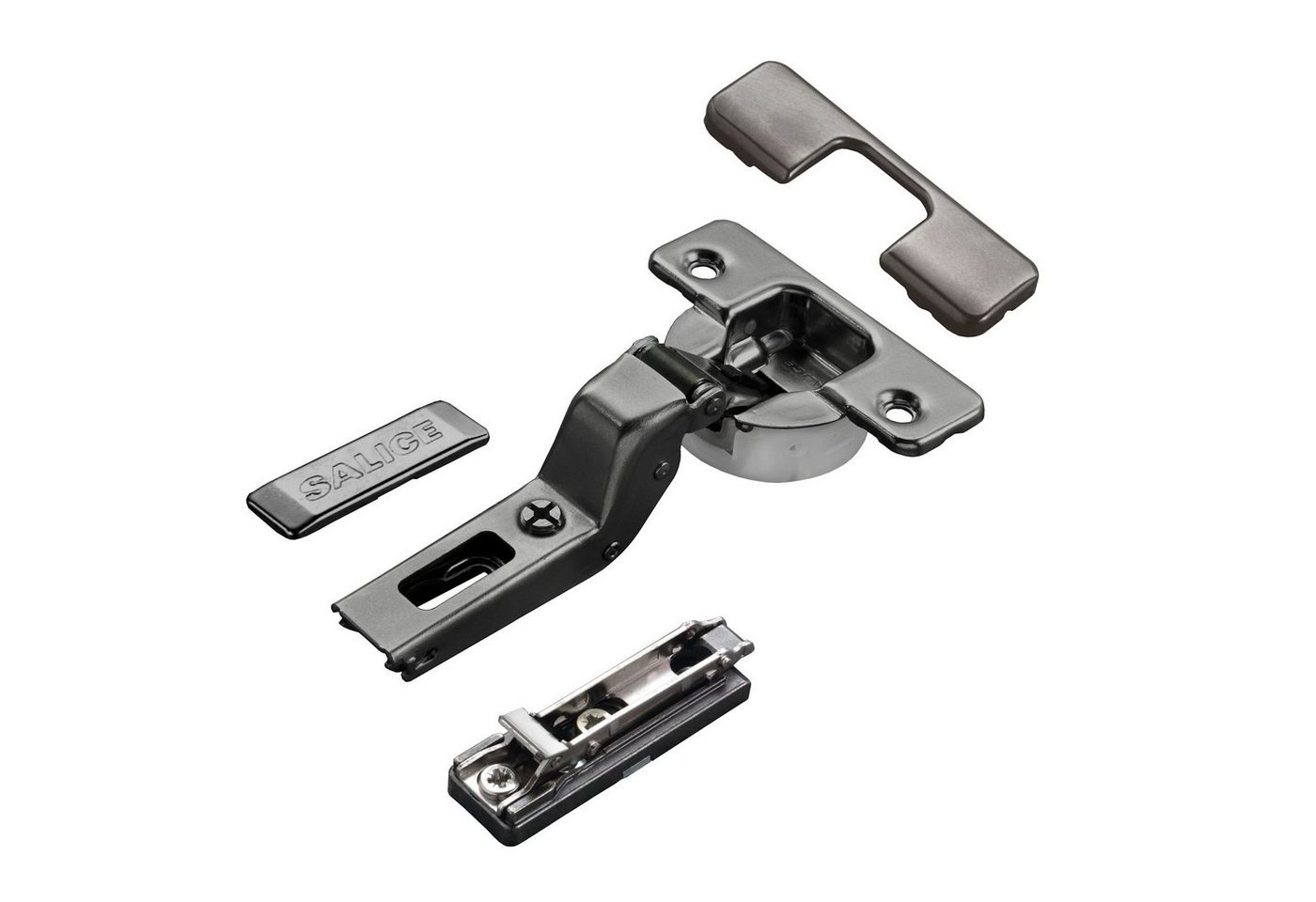 Salice Möbelbeschlag 2 x Salice Topfband S700 110° T48 Titanium anthrazit MPL Linear H3 (2 St) von Salice