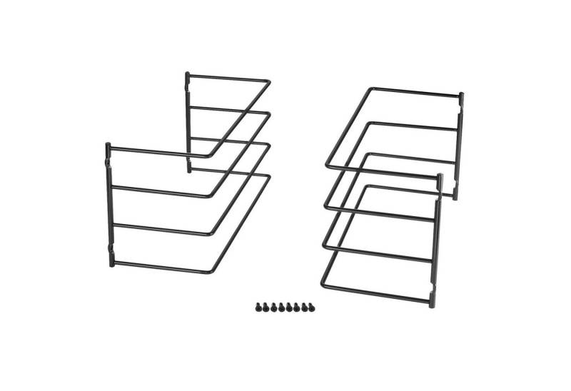 SO-TECH® Möbelbeschlag Backblechhalter zum Einbau in 60 cm breiten Küchenschrank, für 4 Backbleche 364 x 140 x 182 mm schwarz-chrom von SO-TECH®