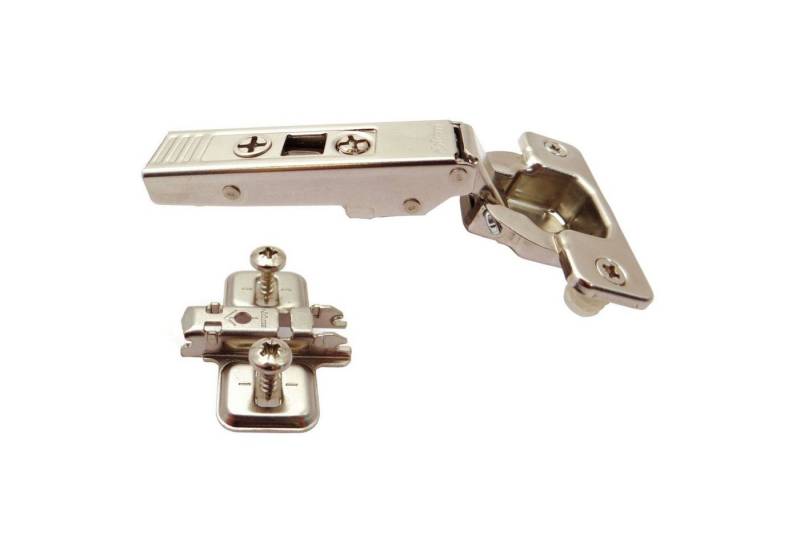 blum Möbelbeschlag CLIP Scharnier 107° Eckanschlag 75T1580 mit Kreuzmontageplatte (10 St) von blum