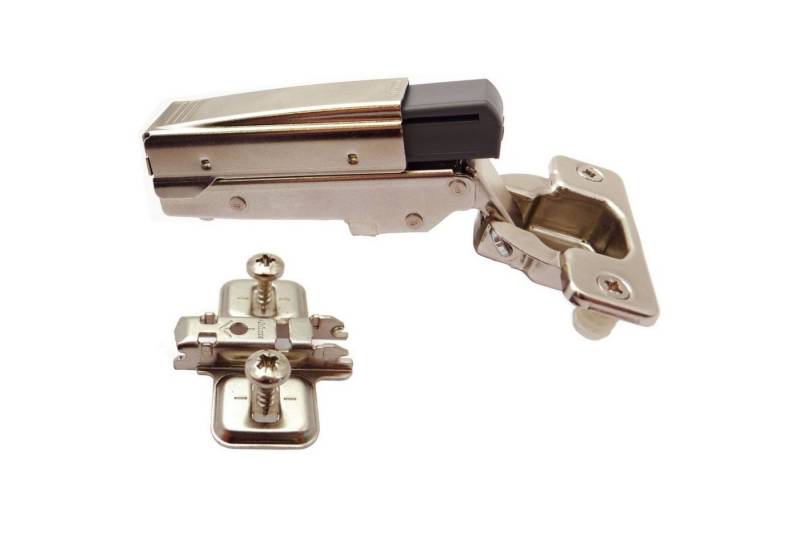 blum Möbelbeschlag CLIP Scharnier 107° Eckanschlag 75T1580 mit Kreuzmontageplatte (10 St) von blum