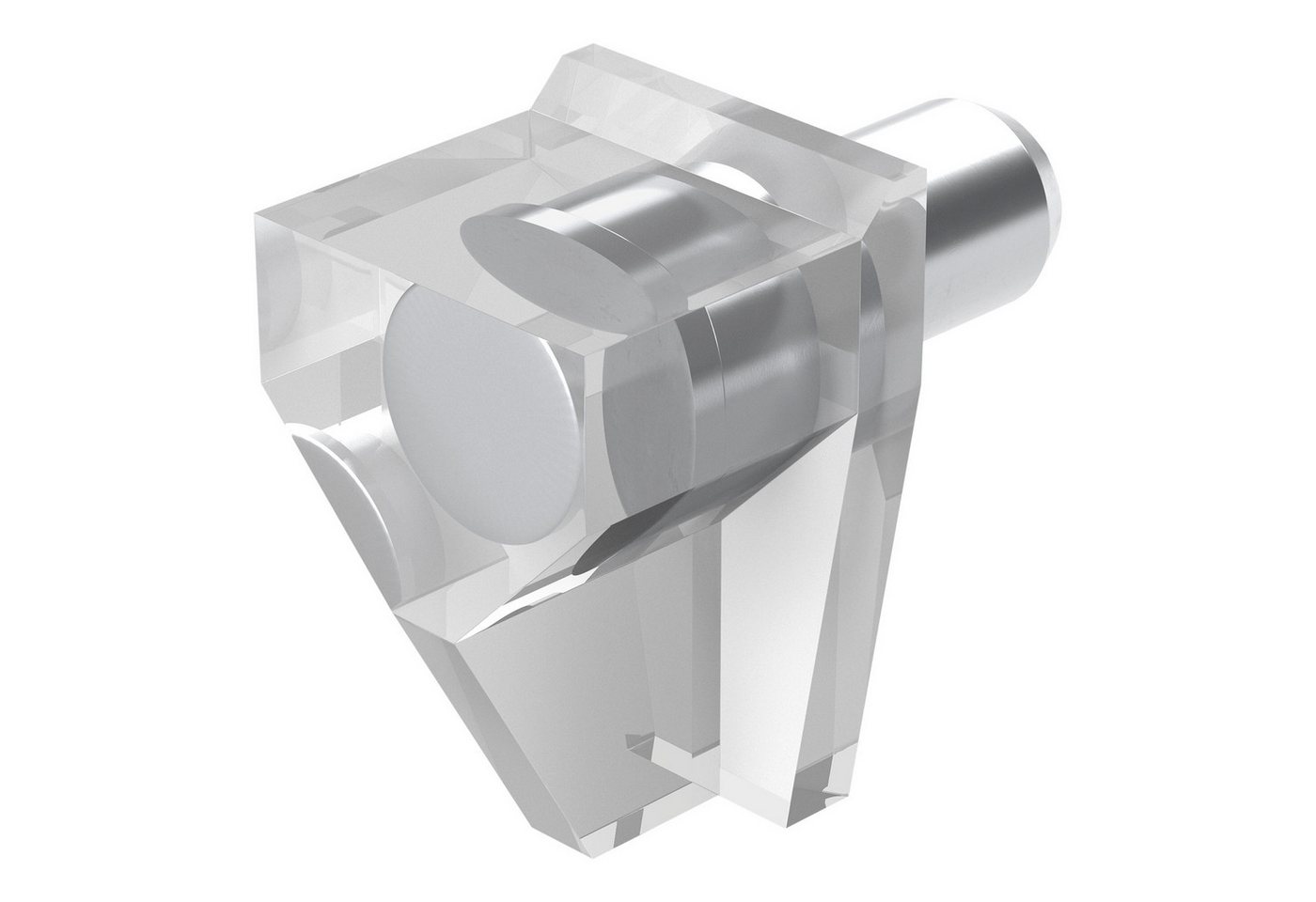 SO-TECH® Möbelbeschlag Fach-Bodenträger Regalstifte Stiftdurchmesser 3 oder 5 mm (50 St), Fachbodenträger D5 transparent für Holz- oder Glasböden von SO-TECH®