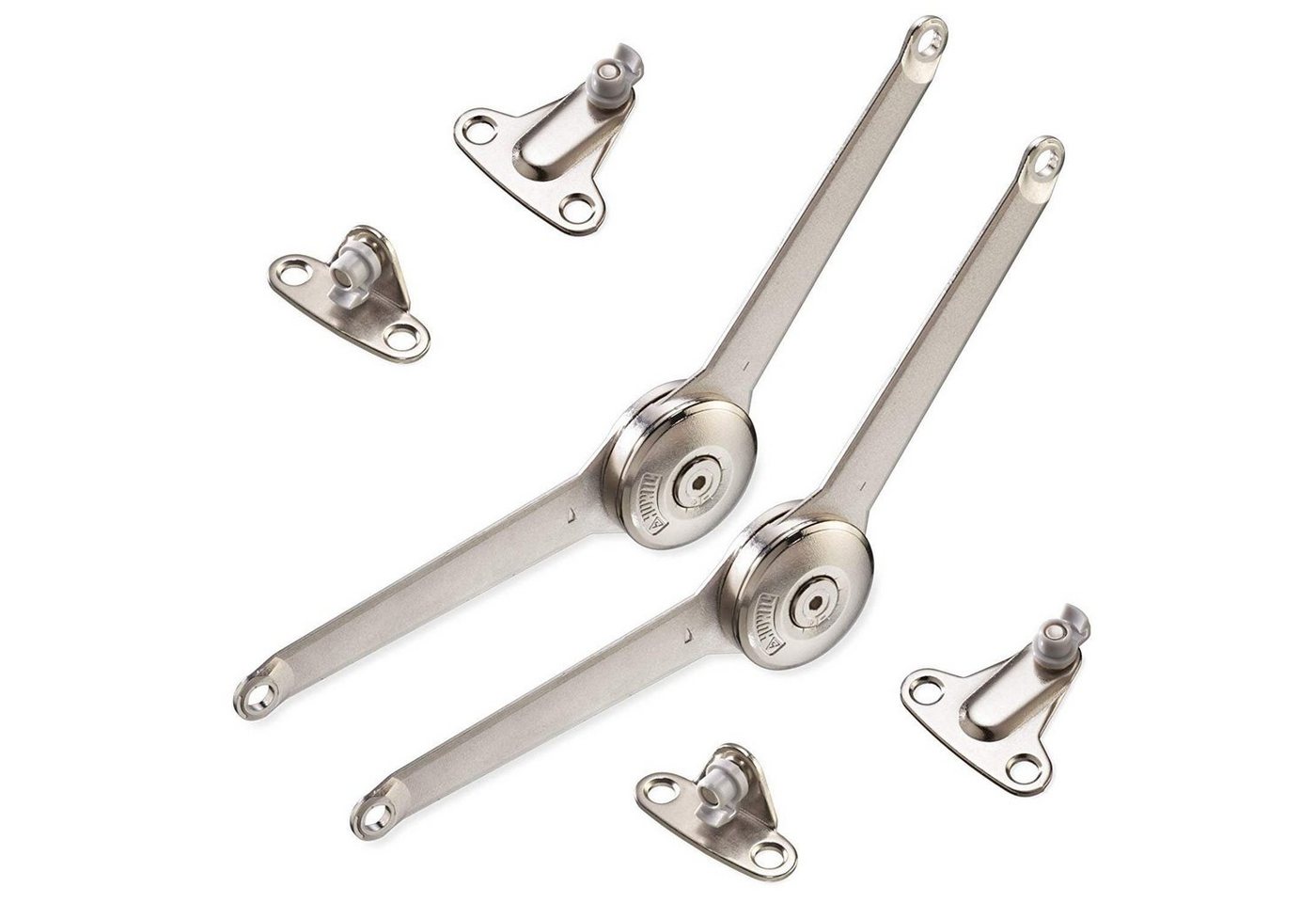 Kesseböhmer Möbelbeschlag Duo Forte Klappenstütze einstellbar 75 - 110° (2 St), für Klappenhöhe: 200 - 700 mm inkl. Montageanleitung von Kesseböhmer