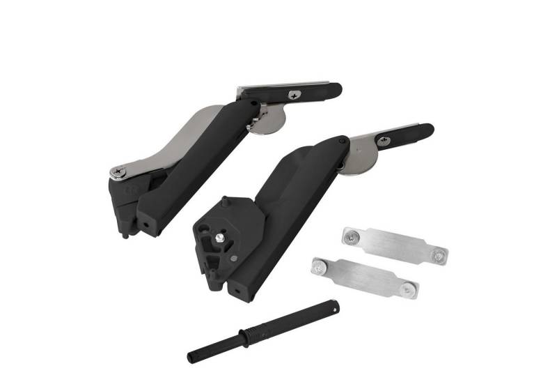 Kesseböhmer Möbelbeschlag Klappenbeschlag FREEspace für Klappenhöhe 225 - 650 mm (1 St), Typ B Push to Open, anthrazit für Klappengewicht von 0,7 bis 4,3 kg von Kesseböhmer