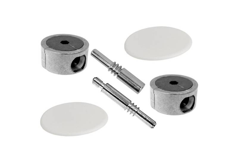 SO-TECH® Möbelbeschlag Plattenverbinder FUERTE für Holz- und Möbelkonstruktionen, Metall, Tiefe 64 mm, mit weißer Kunststoffabdeckung von SO-TECH®