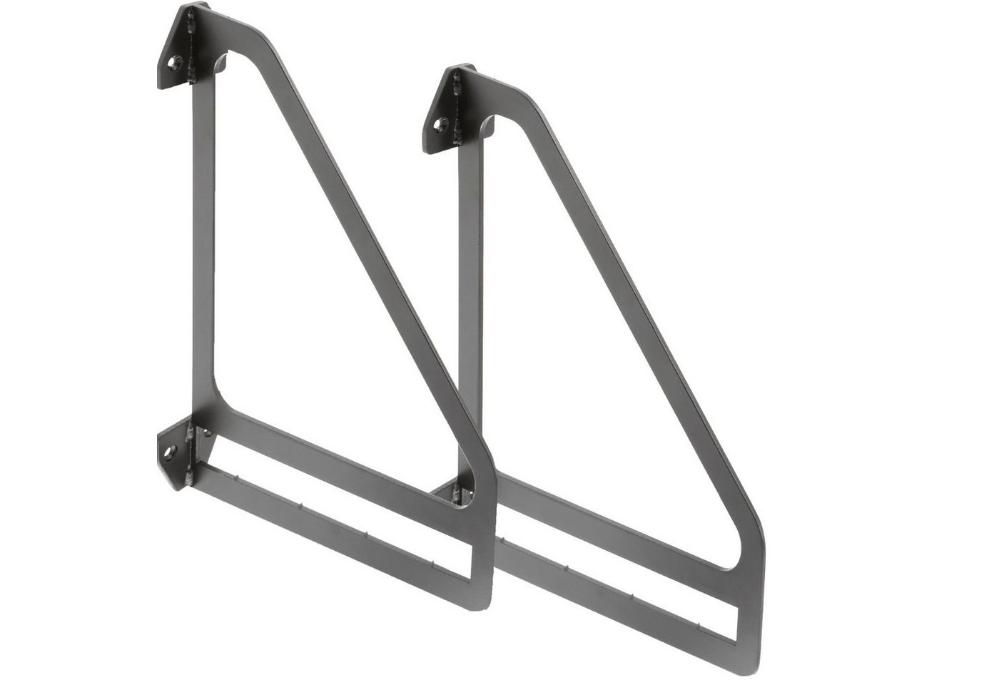 SO-TECH® Wandregalhalter Regalkonsole RK09 schwarz Stahl Regalwinkel für Holzplatten, 2-tlg., Tragkraft je Paar: 20 kg von SO-TECH®