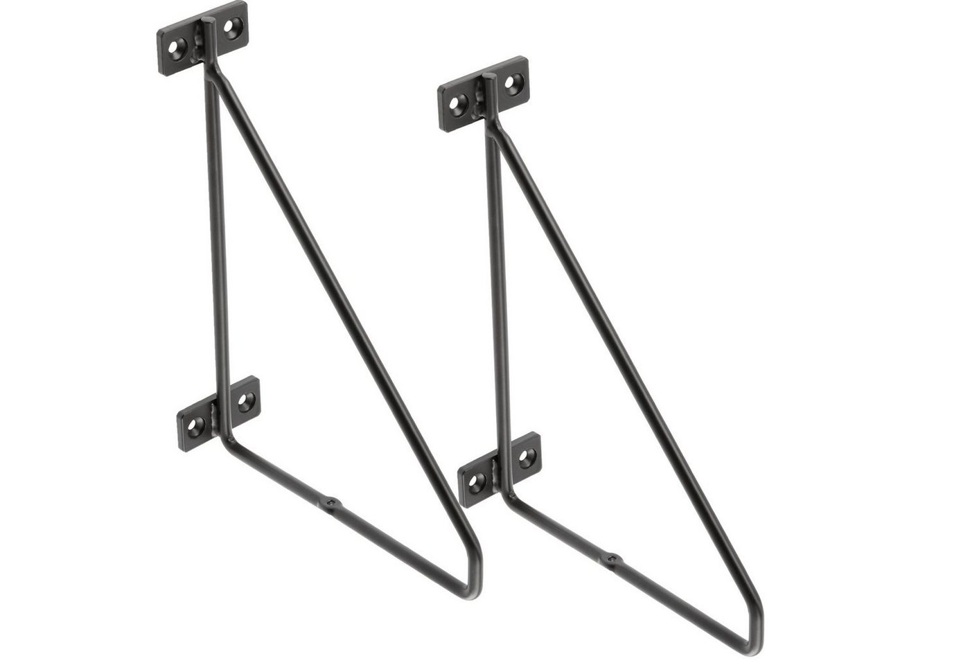 SO-TECH® Wandregalhalter Regalkonsole RK11 schwarz Stahl Regalwinkel für Holzplatten, 2-tlg., Tragkraft je Paar: 20 kg von SO-TECH®