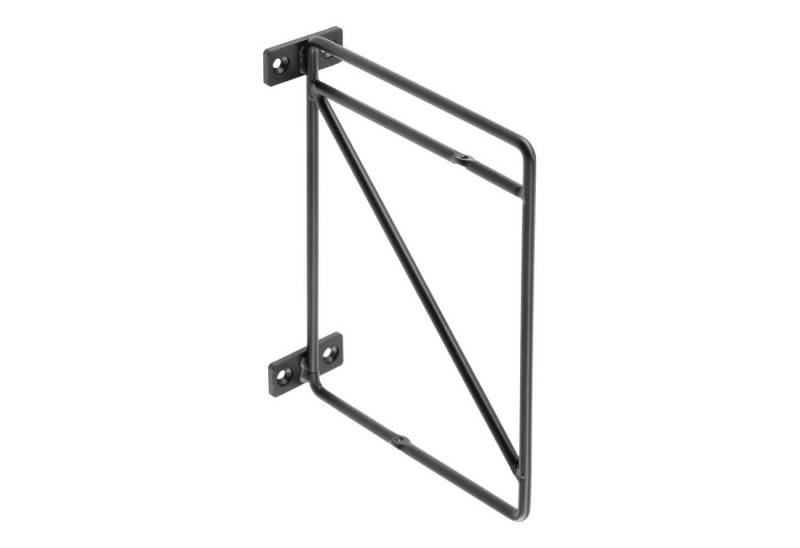 SO-TECH® Wandregalhalter Regalkonsole RK12 schwarz Stahl Regalwinkel für Holzplatten, 1-tlg., Tragkraft je Paar: 20 kg, Bau ganzer Bortensysteme möglich von SO-TECH®