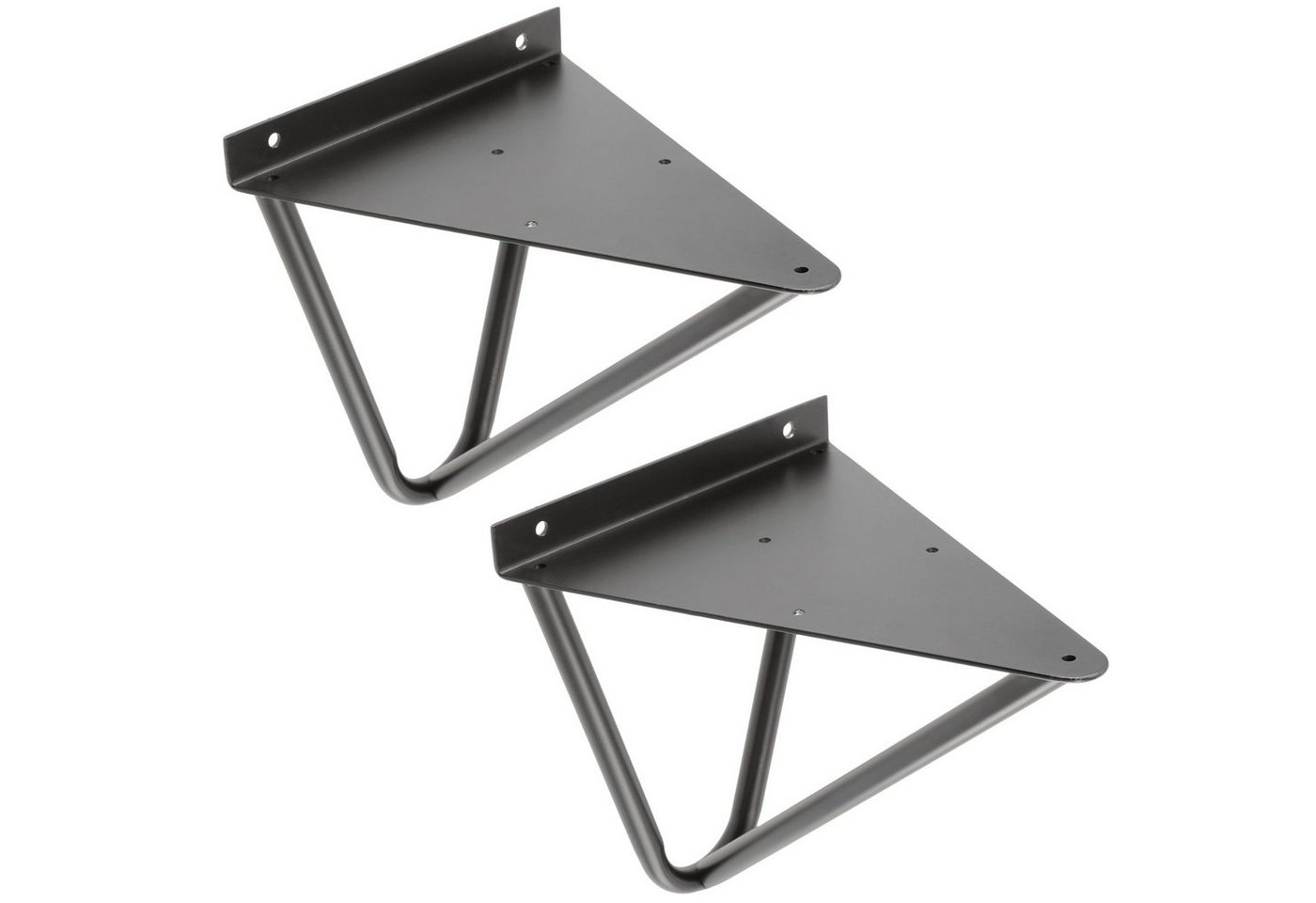 SO-TECH® Wandregalhalter Regalkonsole RK14 schwarz Stahl Regalwinkel für Holzplatten, 2-tlg., Tragkraft je Paar: 30 kg von SO-TECH®