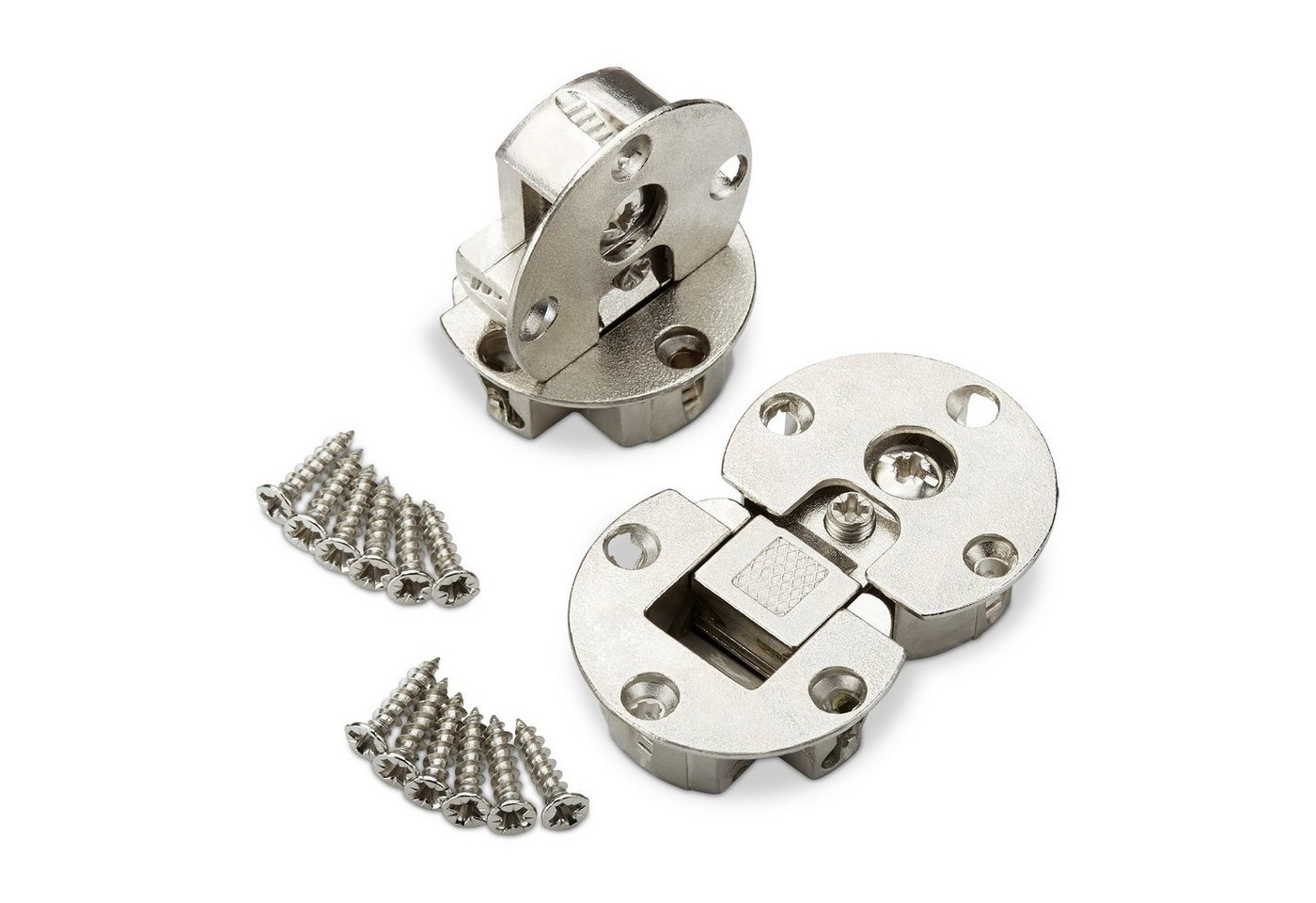 SO-TECH® Möbelbeschlag 2 x Klappenscharnier 3D-verstellbar Klappenbeschlag (2 St), für Klappen aus Holz Bohr-Ø 35 mm Bohrtiefe 12 mm Möbel-Scharnier von SO-TECH®