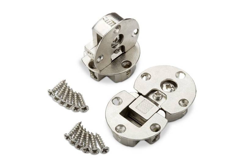 SO-TECH® Möbelbeschlag 2 x Klappenscharnier 3D-verstellbar Klappenbeschlag (2 St), für Klappen aus Holz Bohr-Ø 35 mm Bohrtiefe 12 mm Möbel-Scharnier von SO-TECH®