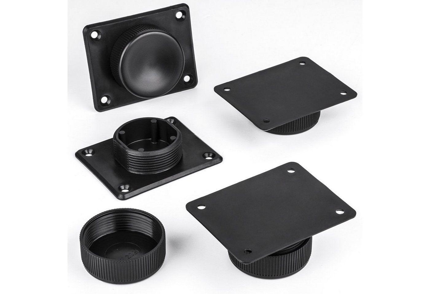 SO-TECH® Möbelfuß 8er Set GOLF II Ø 50 mm Gleitfuss Bodengleiter, Sockelfuss Möbelgleiter schwarz verstellbar von SO-TECH®