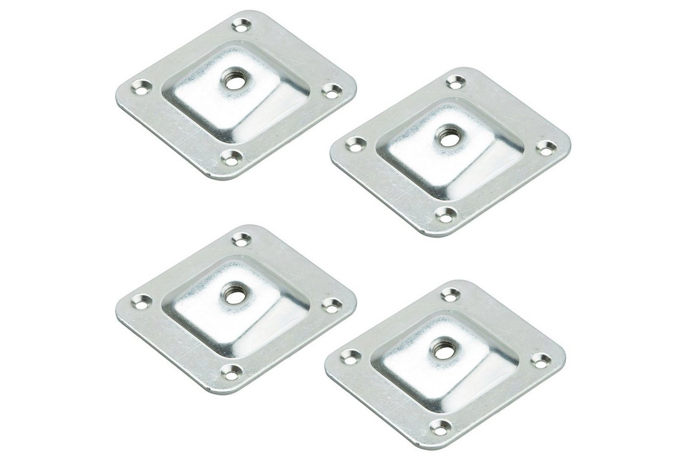 Salice Möbelfuß 4er Set Montageplatten für Möbelfüße mit M8-Innengewinde, (4-St), Anschraubplatte mit 10° Neigung von Salice