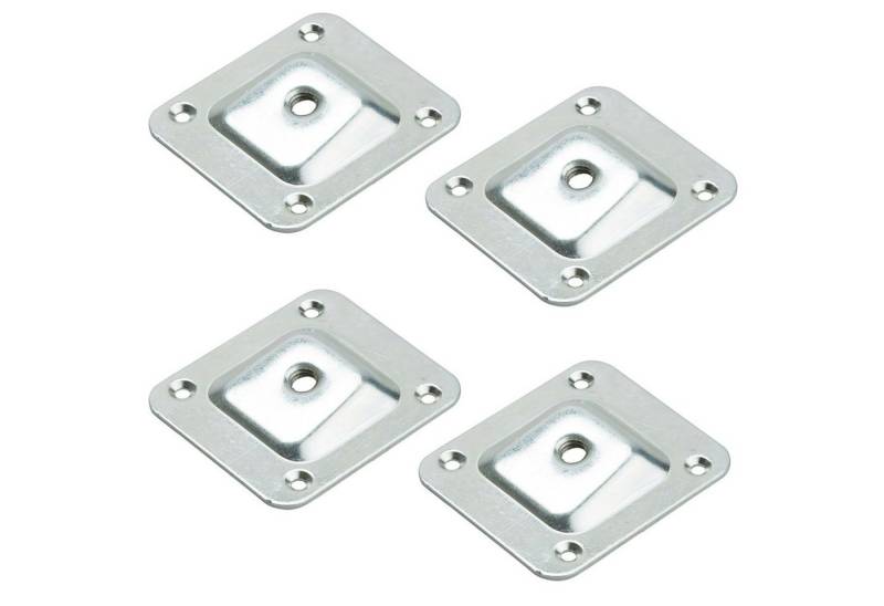 Salice Möbelfuß 4er Set Montageplatten für Möbelfüße mit M8-Innengewinde, (4-St), Anschraubplatte mit 10° Neigung von Salice