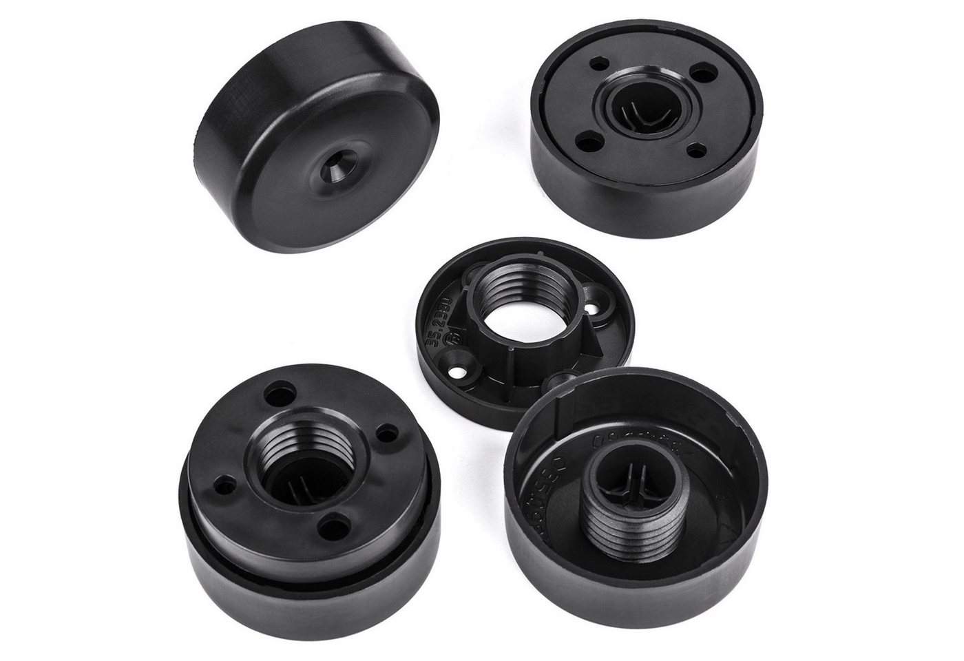 SO-TECH® Möbelfuß 8er Set GOLF III Ø 50 mm Gleitfuss Bodengleiter, Sockelfuss Möbelgleiter schwarz verstellbar von SO-TECH®