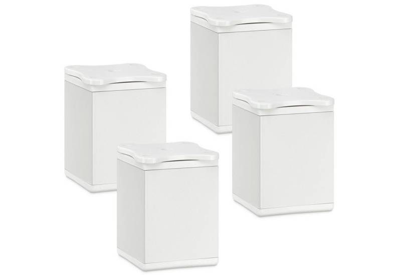 SO-TECH® Möbelfuß QUEBEC weiß, höhenverstellbare Möbelbeine aus Aluminium, (4-St), Höhe 60 mm (10 mm) 40 x 40 mm, passend für feststehende Möbel von SO-TECH®