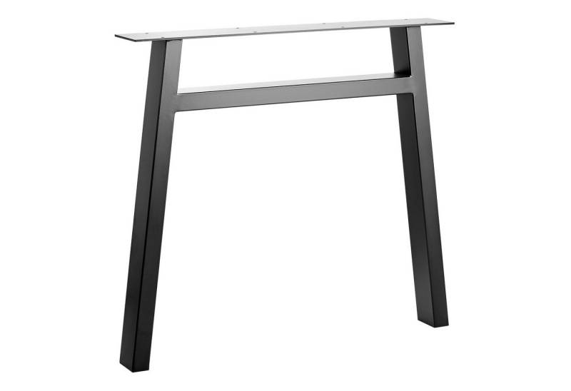 SO-TECH® Möbelfuß Tischgestell Bankgestell Bankuntergestell Tischkufe, (1-St), H-Form Stahl schwarz Profil 80 x 40mm Höhe 720mm Tiefe 800mm von SO-TECH®