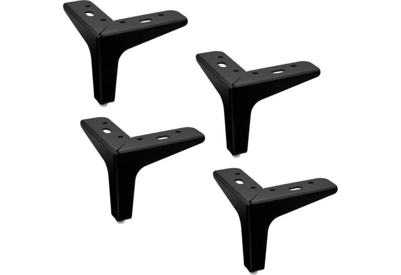 SO-TECH® Möbelfuß VICTOR, Stahl mit Bodengleiter, 135 x 135 x 40 mm, (4-St), Höhe 100 mm, schwarz matt von SO-TECH®