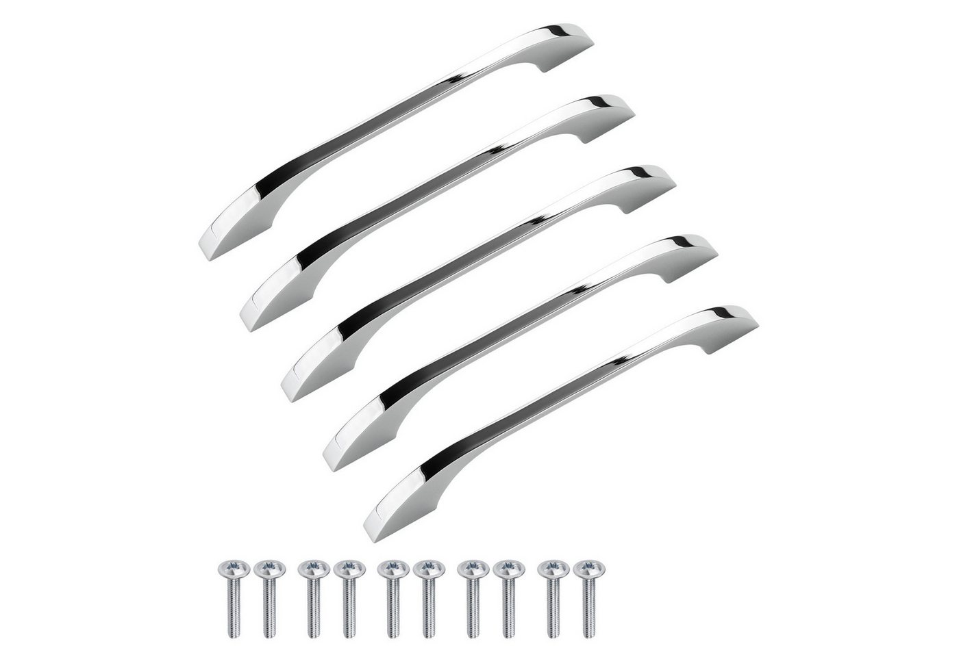 SO-TECH® Möbelgriff Bügelgriff TIAN BA 128 mm (LxBxH: 167 x 9 x 25 mm) Schrankgriff (5-St), Schubladengriff Chrom poliert von SO-TECH®