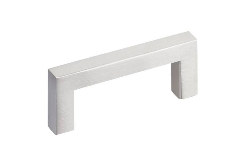SO-TECH® Möbelgriff Stangengriff E8, aus echt Edelstahl, Profil eckig 10x10 mm (Spar-Set, 10-St), gebürstet, Bohrlochabstand 64 mm, 10 Stück, mit Schrauben von SO-TECH®