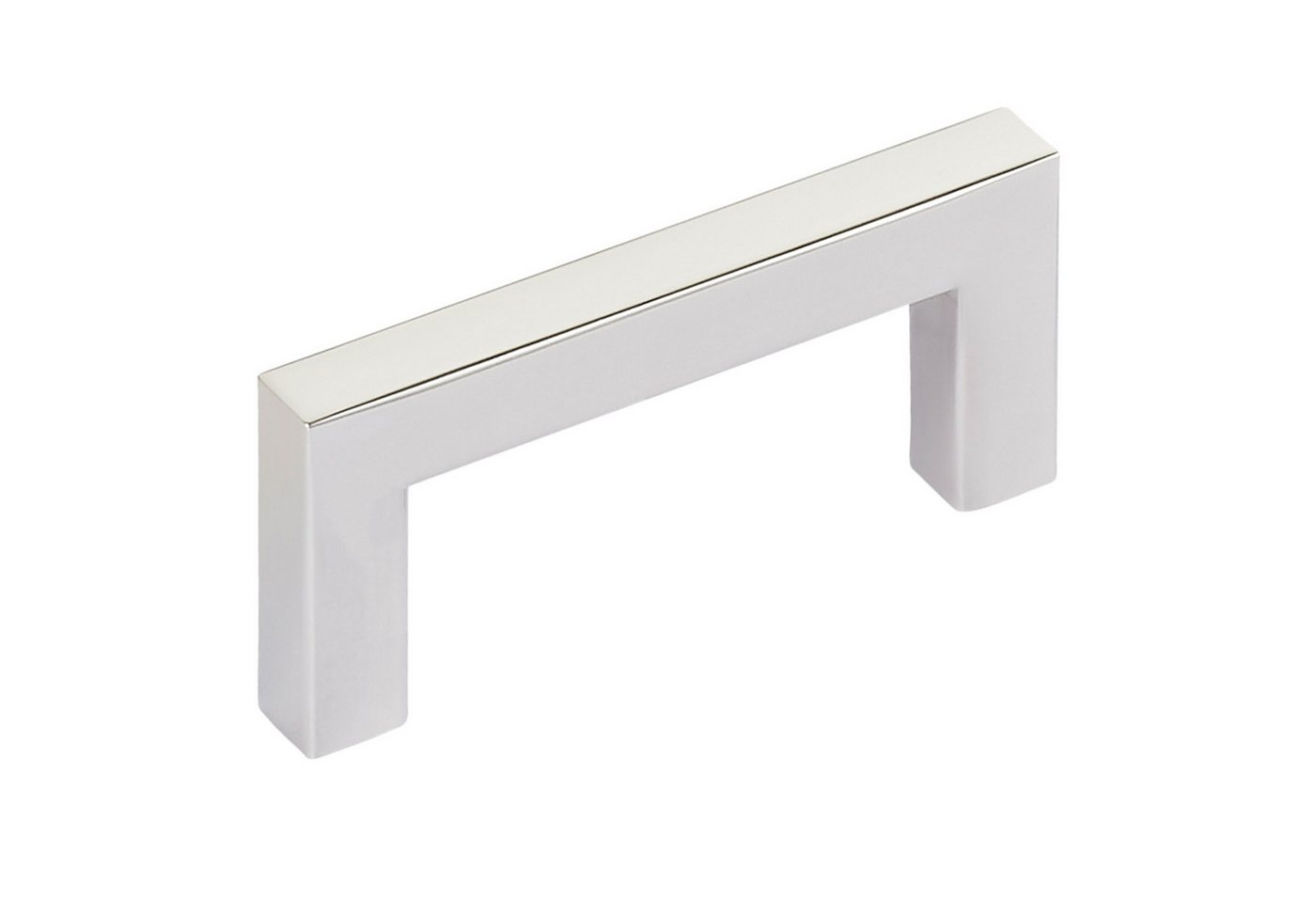 SO-TECH® Möbelgriff Stangengriff E8, aus echt Edelstahl, Profil eckig 10x10 mm (Spar-Set, 10-St), glänzend, Bohrlochabstand 64 mm, 10 St. mit Schrauben von SO-TECH®