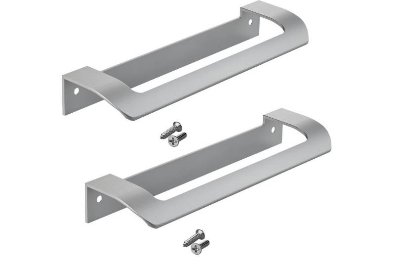 SO-TECH® Möbelgriff LYS Bohrlochabstand (BA) 160 mm Schrankgriff Schubladengriff (Spar-Set, 2-St), Griff passend für Schiebe- oder Falttüren, Chrom matt von SO-TECH®