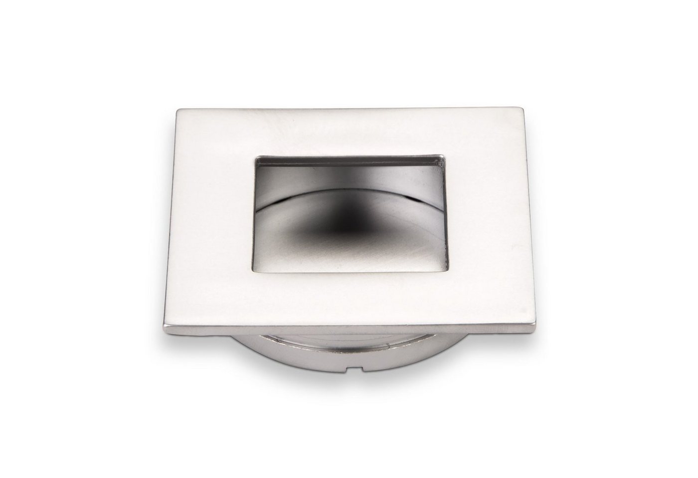 SO-TECH® Möbelgriff Muschelgriff EL-02 50 x 50 mm - wird in die Front eingefräst, Chrom matt von SO-TECH®