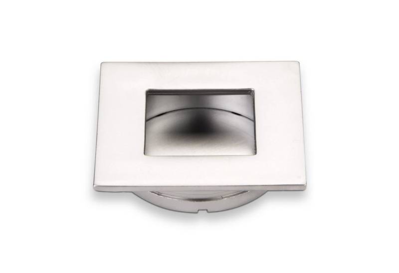 SO-TECH® Möbelgriff Muschelgriff EL-02 50 x 50 mm - wird in die Front eingefräst, Chrom matt von SO-TECH®