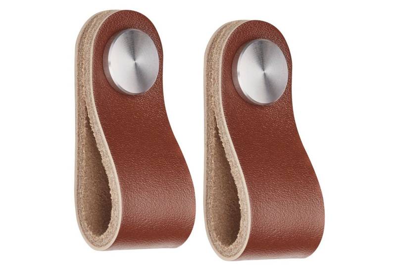 SO-TECH® Möbelgriff Osternas Ledergriff Designgriff echt Rindsleder & Edelstahl (2-St) von SO-TECH®