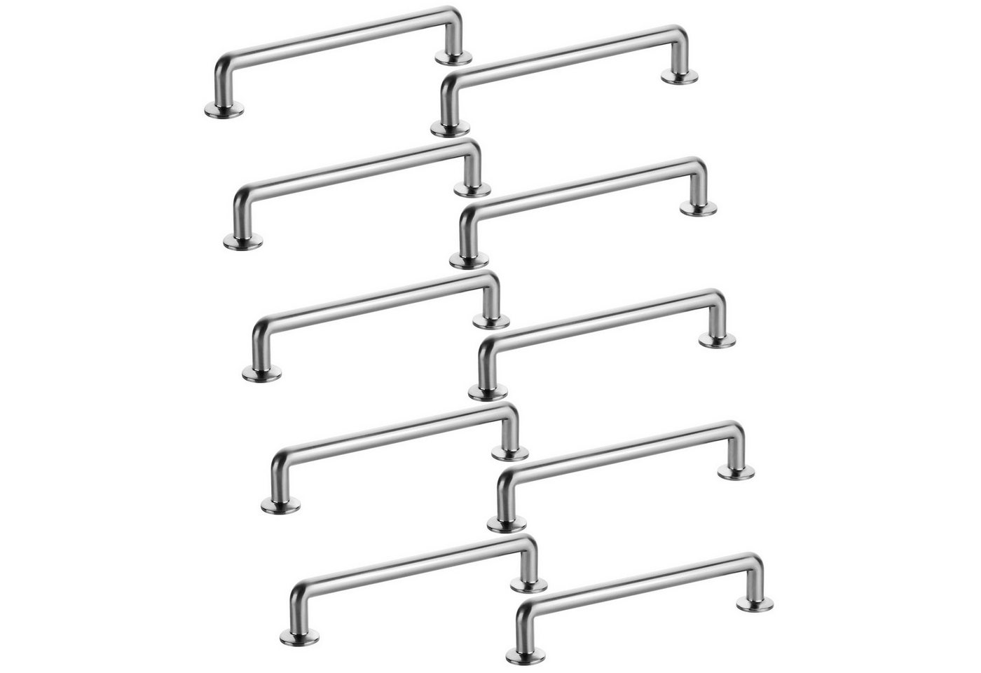 SO-TECH® Möbelgriff Schrankgriff FormLine ARC Lochabstand 160 mm Edelstahloptik (10-St), 184 x 34,5 mm, Stangendurchmesser 11,5 mm - inkl. Schrauben von SO-TECH®