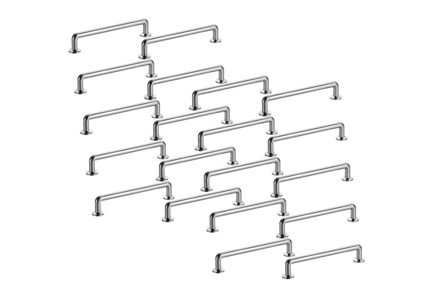 SO-TECH® Möbelgriff Schrankgriff FormLine ARC Lochabstand 160 mm Edelstahloptik (20-St), 184 x 34,5 mm, Stangendurchmesser 11,5 mm - inkl. Schrauben von SO-TECH®