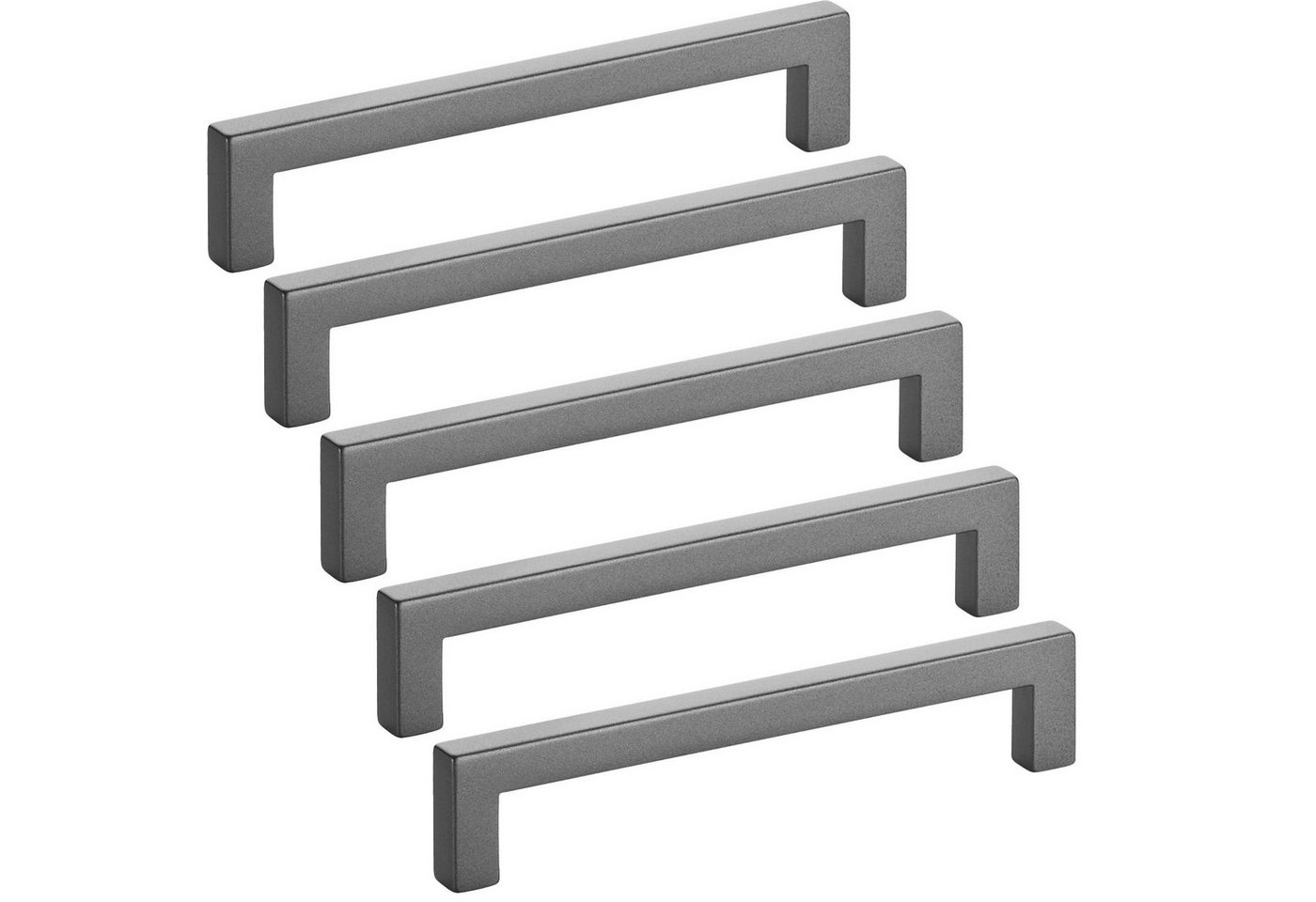 SO-TECH® Möbelgriff Schrankgriff SquareLine BA 128mm Küchengriff Schubladengriff (5-St), Bügelgriff, Titanoptik von SO-TECH®