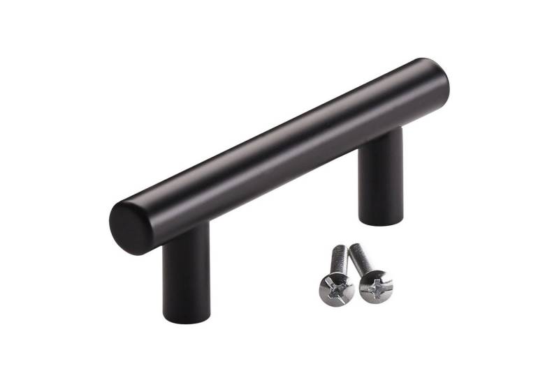 SO-TECH® Möbelgriff Stangengriff G17 echt Edelstahlrohr Ø 12 mm inkl. Schrauben (20-St), Edelstahl schwarz, Bohrlochabstand 64 mm, Schubladengriff von SO-TECH®