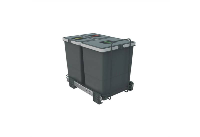 SO-TECH® Mülleimer Abfallsammler Ecofil 18+8+8L mit Deckel, Abfallsystem für Korpusbreite ab 40 cm von SO-TECH®