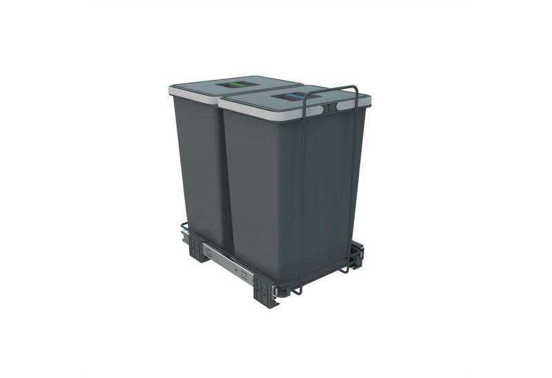 SO-TECH® Mülleimer Abfallsammler Ecofil 24+24L mit Deckel, Abfallsystem für Korpusbreite ab 40 cm von SO-TECH®